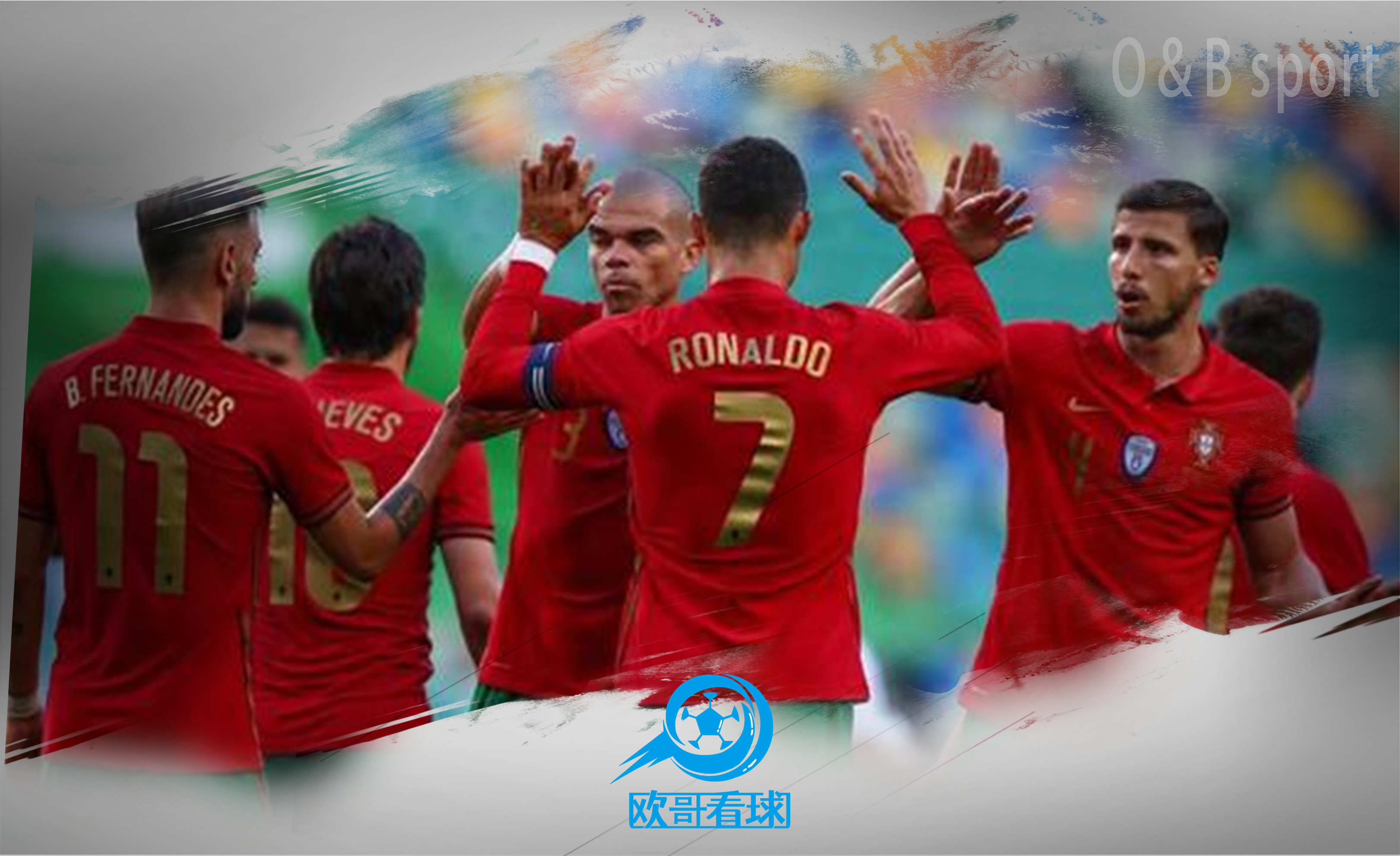 本场比赛葡萄牙选择了4-2-3-1的阵型